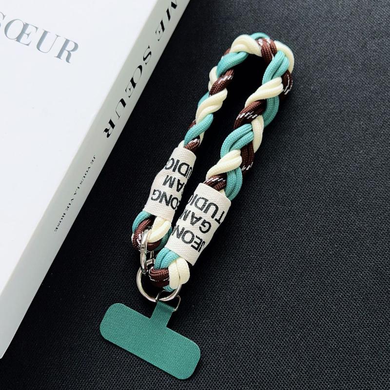 

1Pc Handmade Flower Phone Lanyard Thick Wristband Short Ins Chain Keyring Sturdy Lanyard For Men And Women Outdoor Hiking