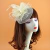 1Pc Fascinator Hat Feather Pearl Beaded Decor Girl Hair Clips Hair Accessories Headwear Flower Women's