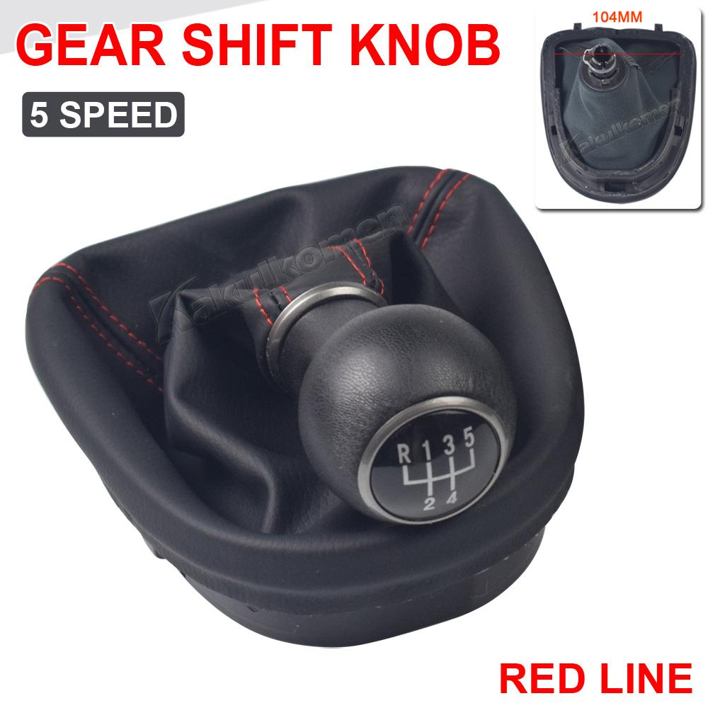 5/6 Speed Manual Car Gear Shift Knob Shifter Lever Stick Gaiter Boot Cover Case For Seat Leon 2006 2007 2008 2009 2010 2011 2012
