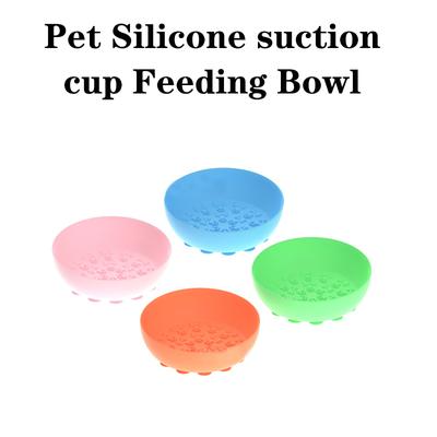 Articoli per animali domestici cane gatto ciotola per cibo ciotola per cibo ciotola anti ribaltamento adesivo ventosa ciotola per cibo lento piastra per leccare massaggiante ciotola in silicone