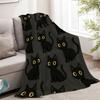 Entzückende Kätzchen-Print Flanell-Kuscheldecke – Süßes Geschenk für Homeoffice Sofa Auto Nickerchen