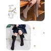 1 Paar Süße Baumwoll-Wadenlange Socken Mit Schleifenmuster-Design Für Kleine Mädchen Alltagsparty