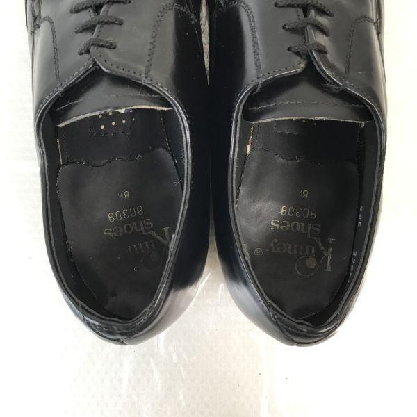 USA 70s-80s?/kinney shoes/Goodyear Welt Leather U-Tip Shoes/8.5/26.0-26.5/Black/Vintage(USED)