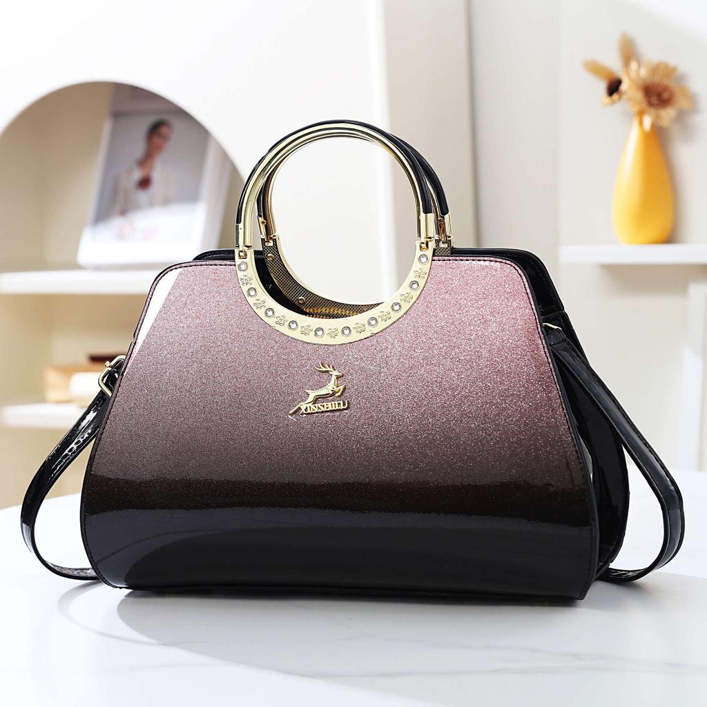 New Lacquer Leather Women's Large Capacity Handbag