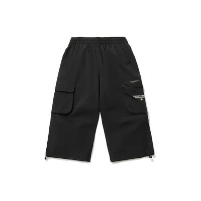 Li Ning Anti-Five Loose Cuffed Multi-Pocket Sports Cargo Pants Men Pants Black AKQR065-1