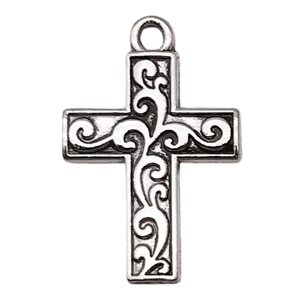 Vintage stříbrný křížek pro výrobu šperků