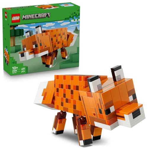 

LEGO Minecraft Fox Toy, Birthday Gift, Block, for Boys and Girls, Ages 10, 11, and 12, Elementary School Students, Minecraft Toy, Animal Creature, 215