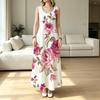 Women's Minimalist Sleeveless Loose Maxi Dress Elegant Floral,Comfortable,Versatile Summer Casual Vacation Outfit