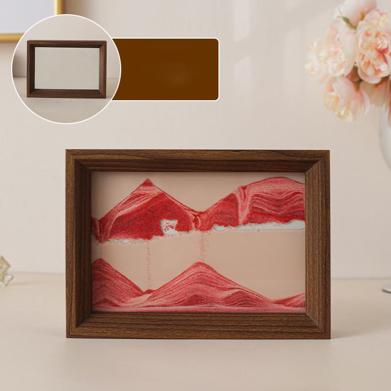 

Деревянная рамка Песочный пейзаж Движущийся песок Картина с зеркалом Зыбучий песок 3D Жидкие песочные часы Текучий песок Картина Домашний декор Подарки красный