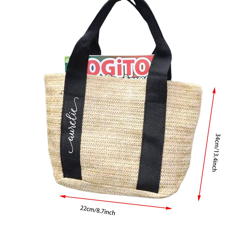 Custom Burlap Tote Bag Bridesmaid Proposal Gifts Beach Straw Bag Bachelorette Party Bridal Shower Bride To Be Weekend Trip Bags