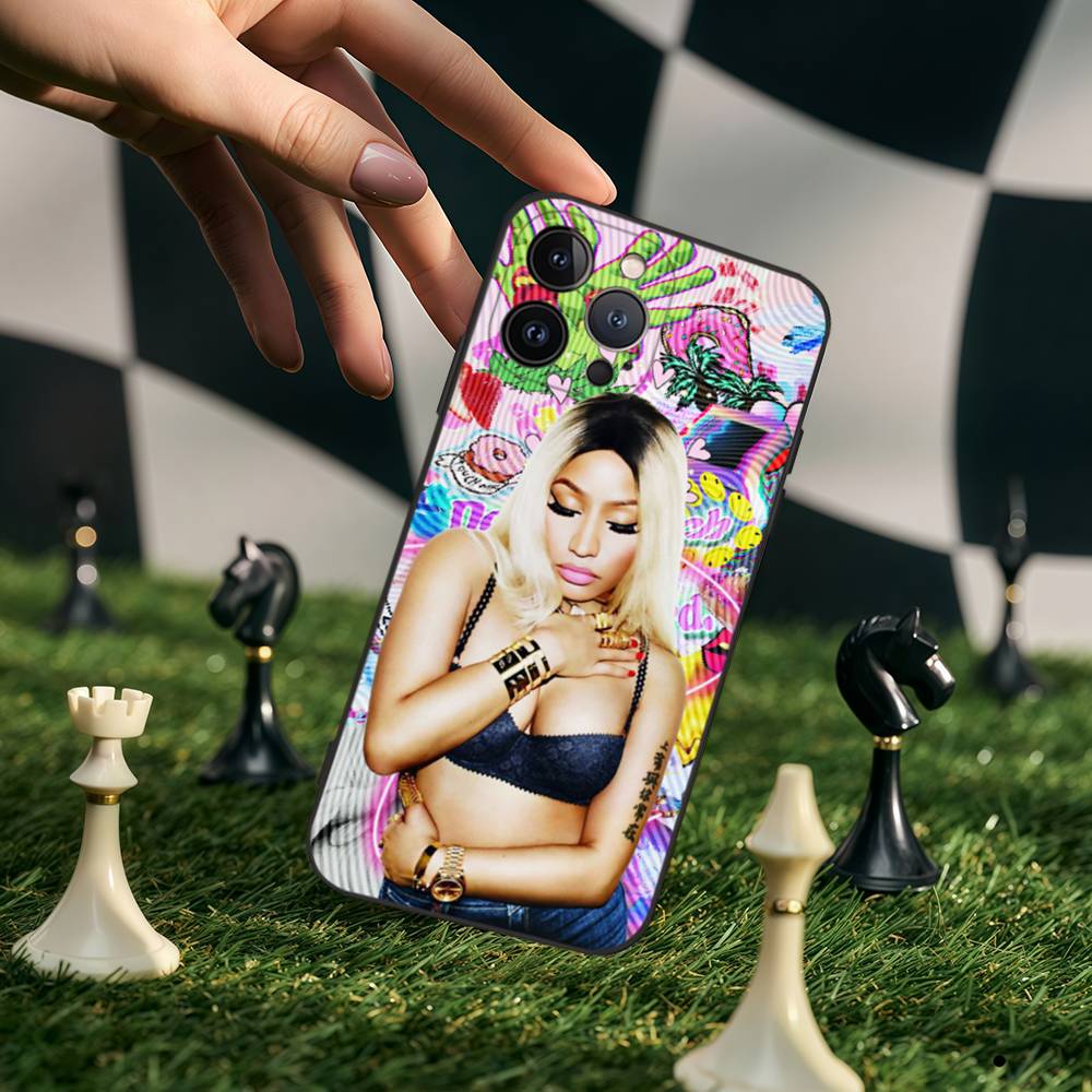 Singer N-Nicki M-Minaj Phone Case For IPhone 17 Pro Max 16 15 14 13 12 11 Plus Mini Silicone Black TPU