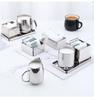 Stainless Steel Sugar Bowl and Milk Cup Set for Restaurant and Hotel Use