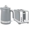 Sleek Textured Kettle and Toaster Set - Grey
