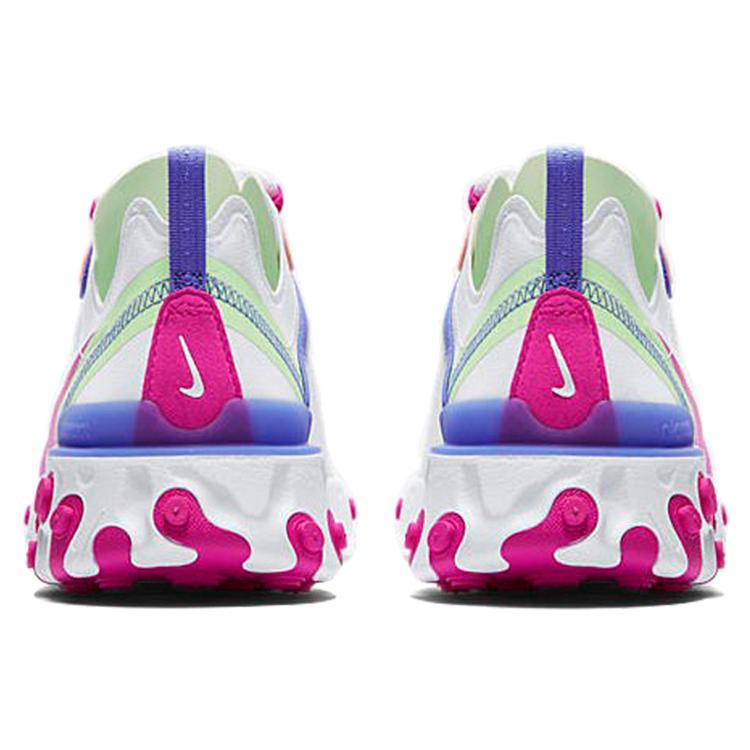 Nike React Element 55 Blanco Rosa Fuego Mujer BQ2728-104