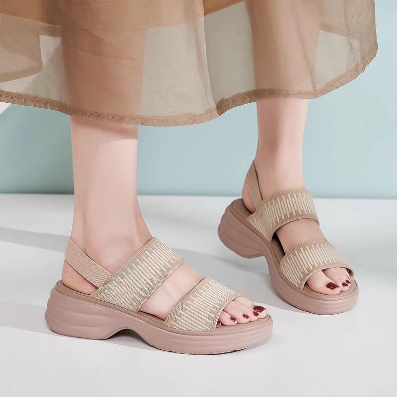 Fashion Comfort Shoes for Women 2025 Summer Clogs With Heel Female Sandal Anti-Skid Soft Thick Girls Beach New Wedge Outside Slides