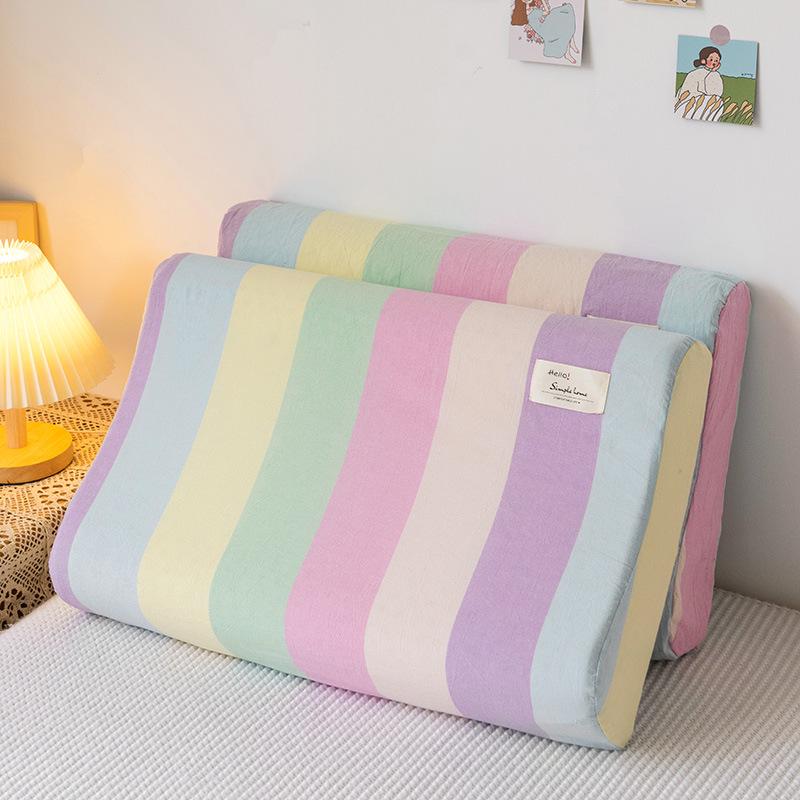 Latex Memory Pillow with Cotton Pillowcase for Children, 50x30cm, Washable, Four Seasons Use, Pillowcase 60x40cm.