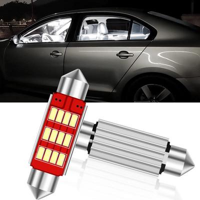 2Pcs/1Pcs LED 12 SMD Car LED Reading Light Canbus Bulb DC12V 36mm 39mm 42mm Auto Parts