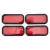 4 stücke Rechteckigen Reflektor Sicherheit ABS Reflektierende Aufkleber Universal für Auto MotorradRot
