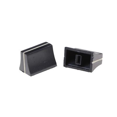 10 X Perilla de atenuación de mezclador de potenciómetro deslizante negro 19 mm x 12 mm de ancho para eje de 4 mm
