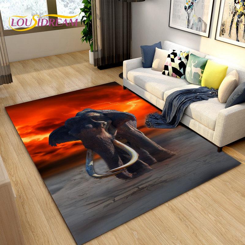 Elephant Ganesha Series  Area Rug Large,Carpet Rug for Living Room Bedroom Sofa Doormat Decoration,kids Play Non-slip Floor Mat