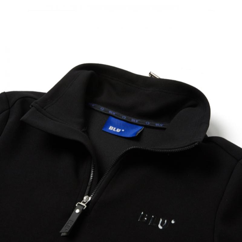Blu Dot Half Zip Volume T shirT Plus Bk