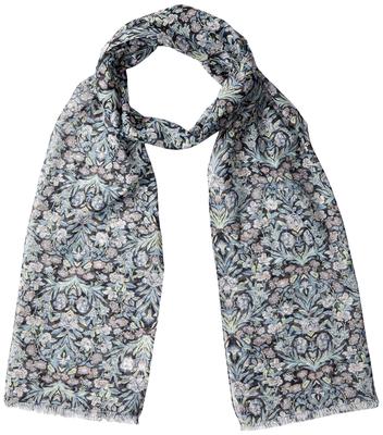 Made with Liberty Printed Long Handkerchief Sea Grass 19001811C Black Width 36cm X Height 160cm [Intermode Fabric] Women's Approx.