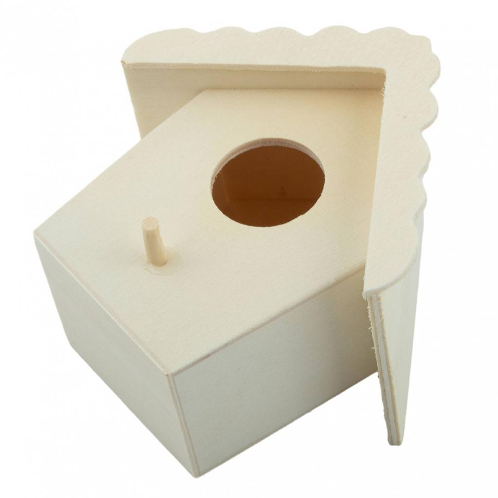 1pcs Wooden Bird House  for Nest Dox  for Nest House Bird Box Wooden Birdhouse Home Garden