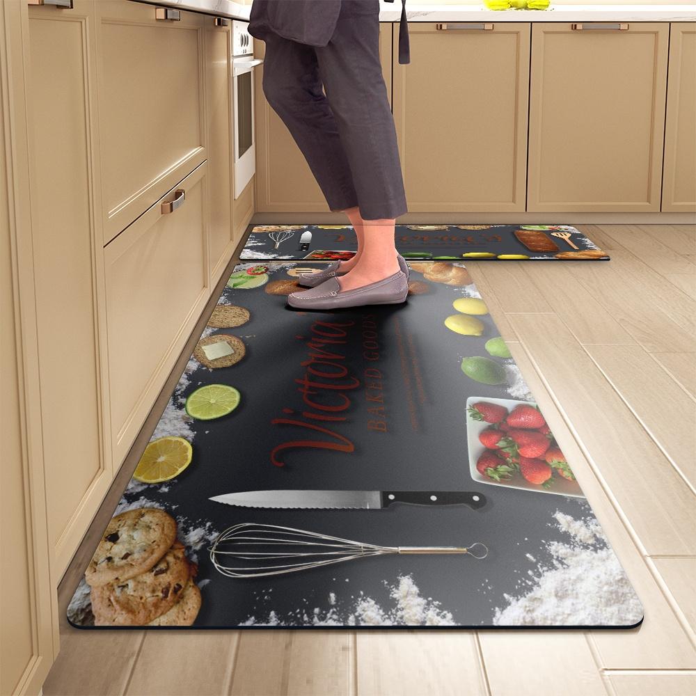Kitchen Floor Mat Bedroom Living Room Long Bedside Hallway Hallway Soft Washable Carpet Non-slip Bathroom Entrance Doormat