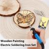 A25F-Wood Burning Kit, 6 - Temp Adjustable Iron With 5 Tips & Sponge, For Pyrography Art & DIY Wood Crafts US Plug