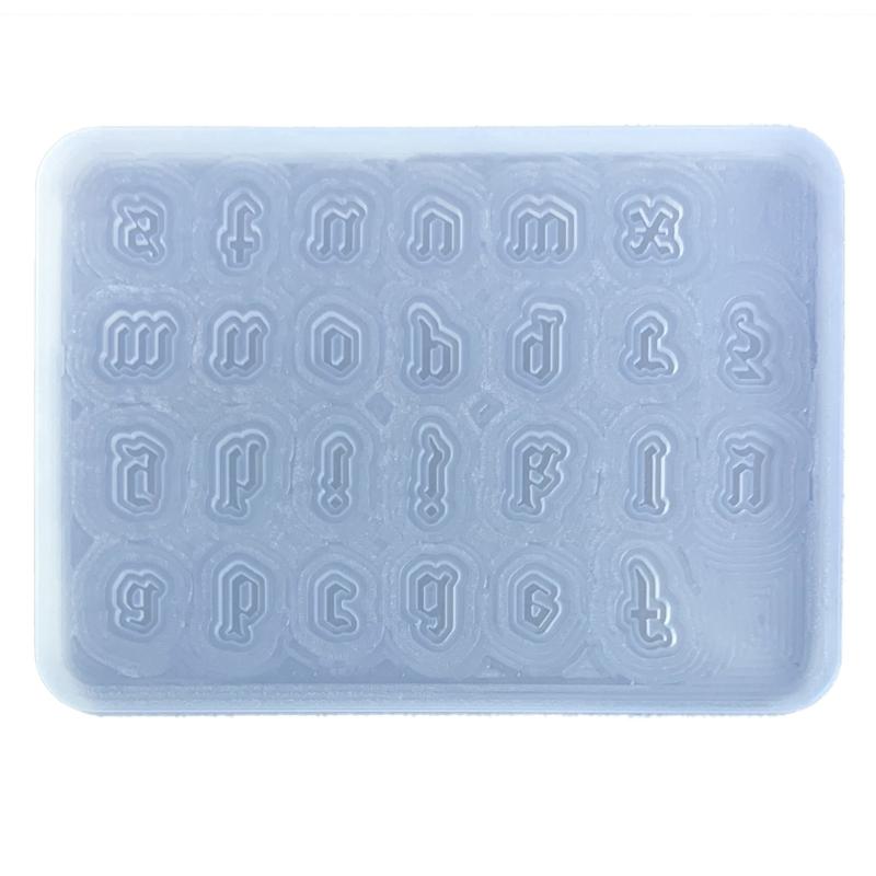 Gothic Style Alphabet Crystal Epoxy Mold Capital Letter Mold Goth Handmade Pendant Mold Creative-Jewelry Making Mold