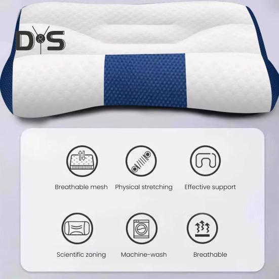 Nackenkissen aus Memory-Schaum zur Linderung von Nackenverspannungen, verstellbares orthopädisches Sandwich-Kissen, weiches, atmungsaktives Nackenkissen für alle Altersgruppen
