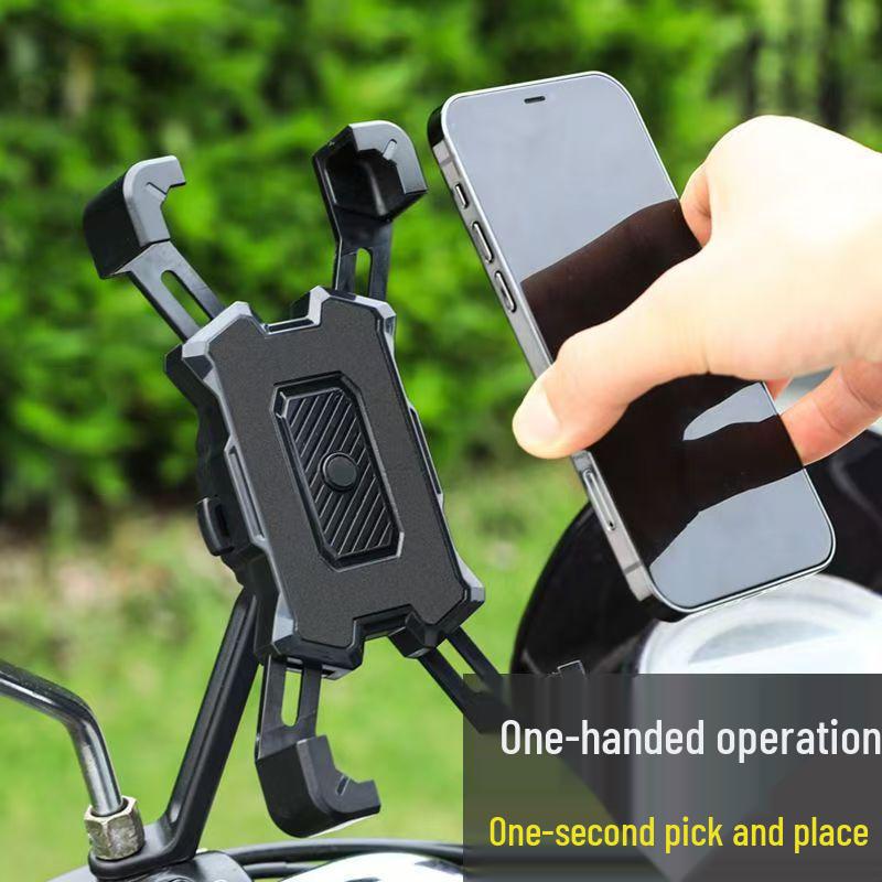 Enhanced Waterproof Bike & Scooter Phone Holder: Shockproof, Anti-shake Mount for Navigation & Delivery.