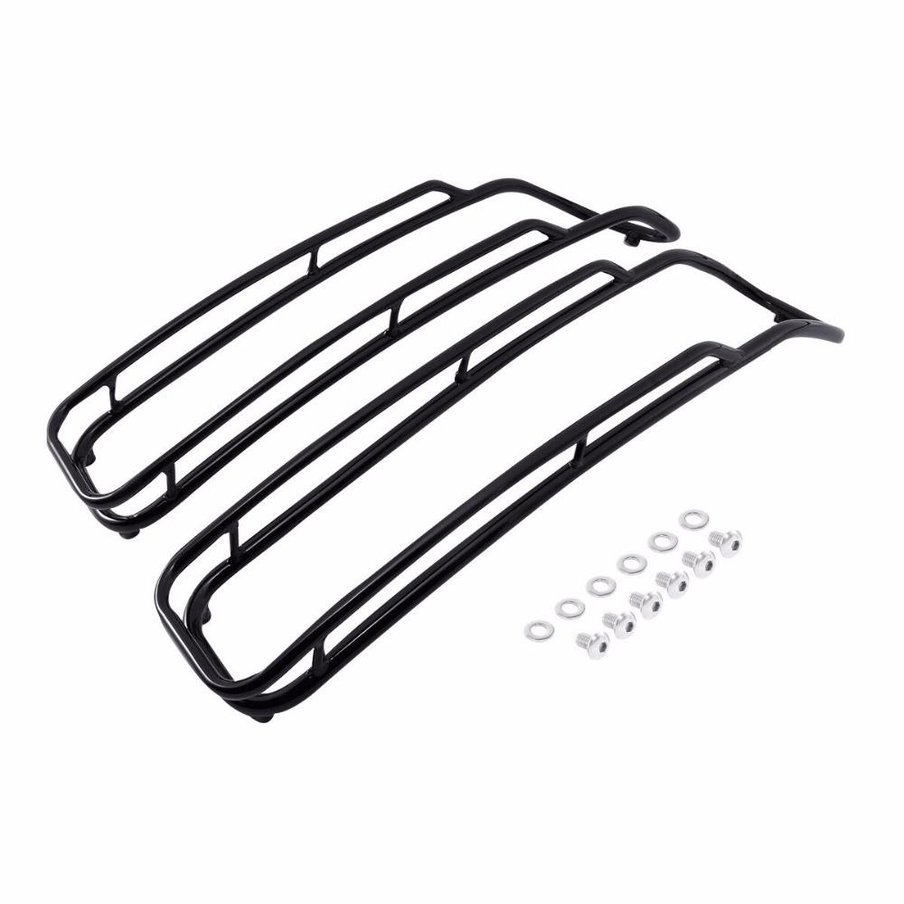 Motorcycle Saddlebags Lid Top Rail Trim Rack Guards For Harley Touring Road King Street Glide Electra Glide 2014-2024