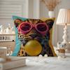 Vibrant Animal Bubble Fashion Tiger Cushion Cover Antidustmite Pillowcase Invisible Zipper Silky Short Plush Sofa Cushion Cover