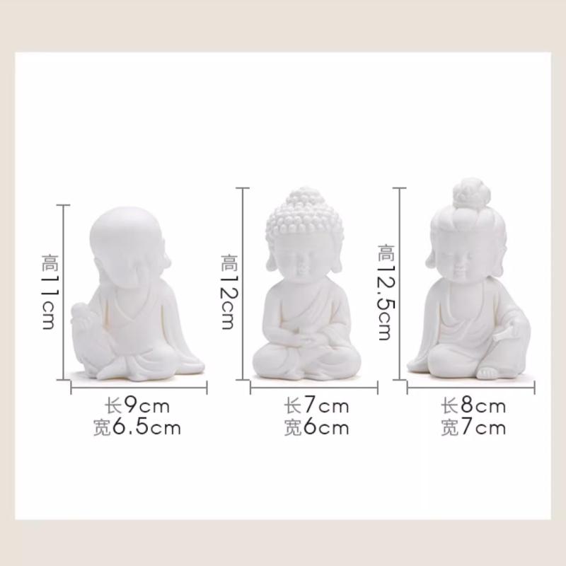Zen Style Great Sun Tathagata Buddha Ornament Home Ceramic Buddha Statue Car Buddha Tea Pet Decoration Gift