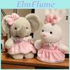 Plush Bunny And Elephant Gift Set For Kids And Teens Soft Animal Toys