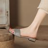 H593-1 Lightweight flat-bottomed women's slippers Fashion sandals are beautiful, high-end comfortable silver casual sandals