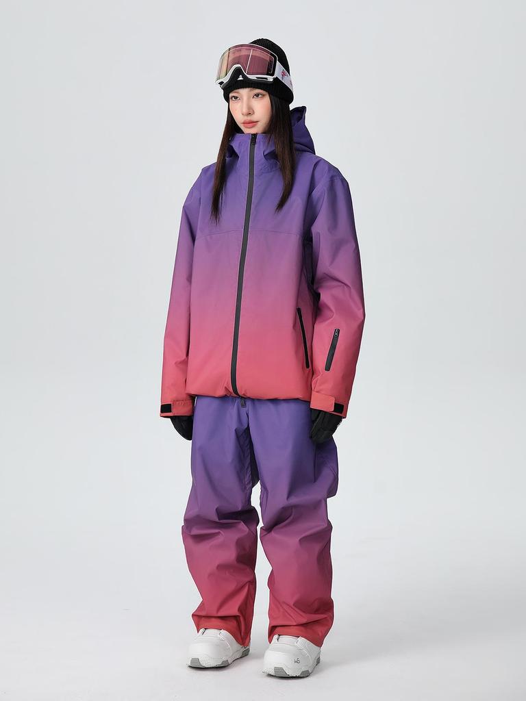 Xueyi Pai Women's 3L Gradient Ski Suit - Warm, Windproof, Waterproof Snowboarding Gear.