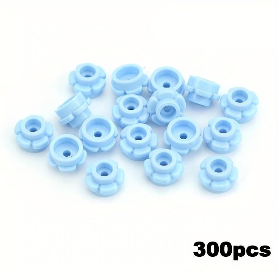 300PCS Round 1x1 with Flower Building Blocks 5 Petals Brick Particle Educational Toys Birthday Kid Gift