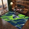 Seattle Seahawks Personalisierter Kristall-Samt-Teppich, Benutzerdefinierter Namens-Text Weicher Anti-Rutsch-Teppich für Wohnzimmer Schlafzimmer