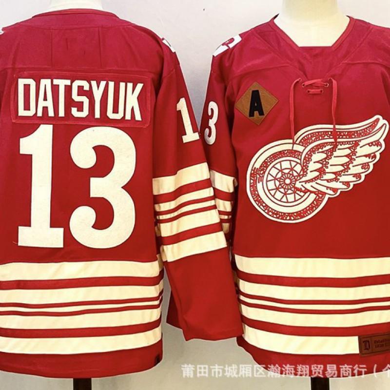 Herren Detroit Red Wings Eishockey Trikot 88 13 53 23 91 Gestickt Fanartikel Wintersport Spiel im Freien