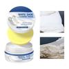 Waschfreie weiße Schuhreiniger-Creme 111g, Mehrzweck-Sneaker-Aufhellpaste mit Schwamm, Sofortiger Fleckenentferner für Reisen und Zuhause