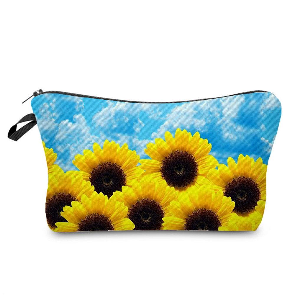 Women Flower Print Cosmetic Bag Toiletries Organize Travel Storage Case 6388