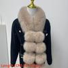 New Solid Color Winter Long Scarf Shawl Thicken Faux Fox Fur Neck Scarf Soft Neck Warmer Girls