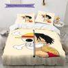 Luffy D Vzor Povlečení Přikrývka Sada Povlak na přikrývku Povlak na polštář Domov Narozeninový dárek(1 * povlak na peřinu + 2 * povlak na polštář, bez jádra)