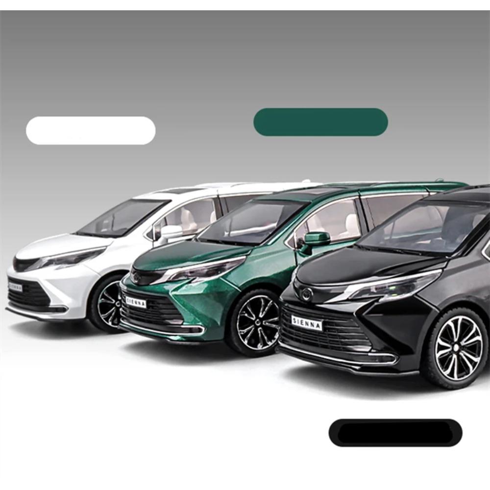 1/24 TOYOTA Sienna MPV Alloy Car Model Diecast Metal Vehicles Car Model High Simulation Sound and Light Collection Kids Toy Gift