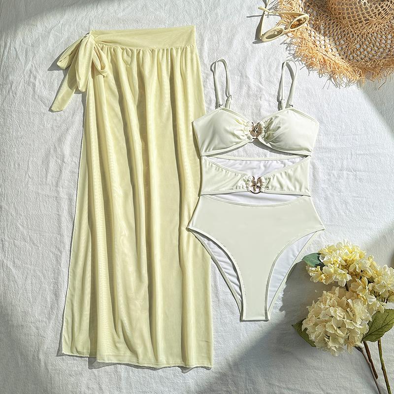 Summer Sexy Three Piece Swimsuits Closed Women's Swimwear Push Up For Swimming Wear Body Bathing Suits Beachwear Pool Bather