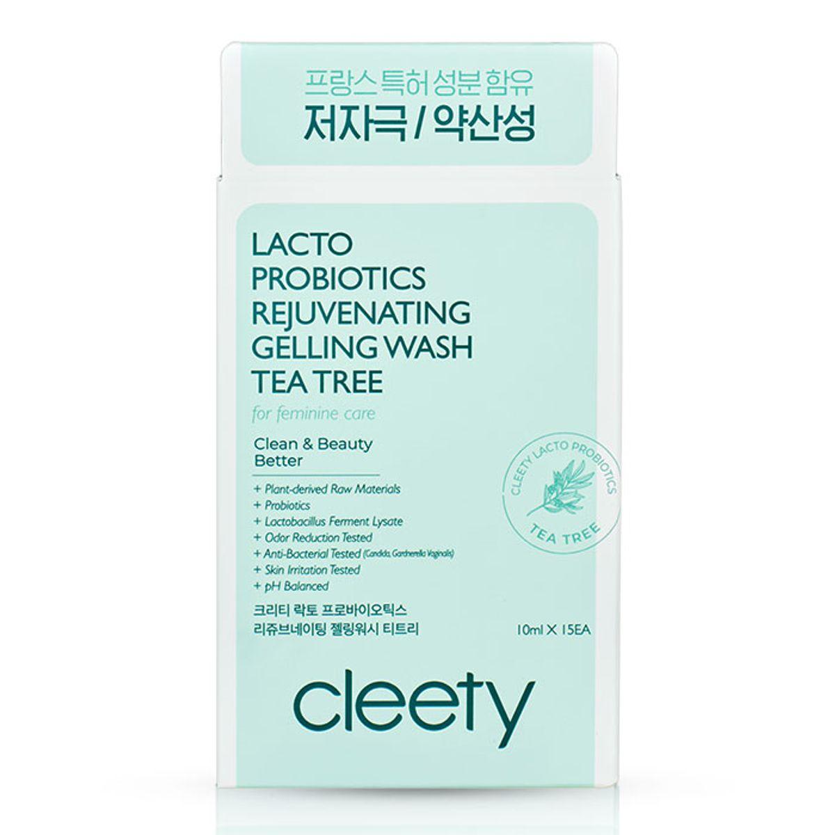 Lacto Probiotics Rejuvenating Gelling Wash Tea Tree 1 Sheet x 15 Pack