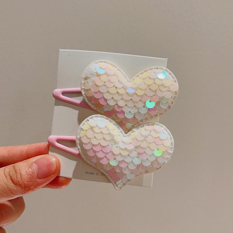 

2PCS New Lovely Princess Scaly Heart Girls Hairpins Children Headwear Hairgrip Hair Clips Barrettes Hair Accessories