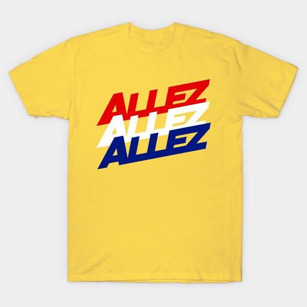 Men Black Print T-shirt Allez Allez Allez No-Cut Transfer Paper Print Cotton Tshirt S жёлтый
